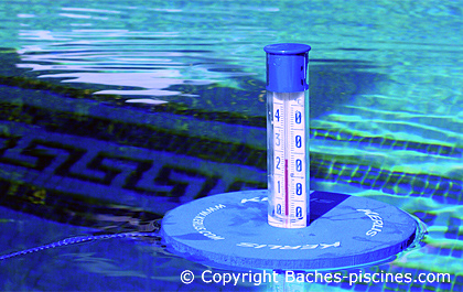 Thermomètre de piscine double lecture Bouée 20x5x50cm - GRE - Mr