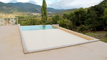 rideau flottan piscine beige