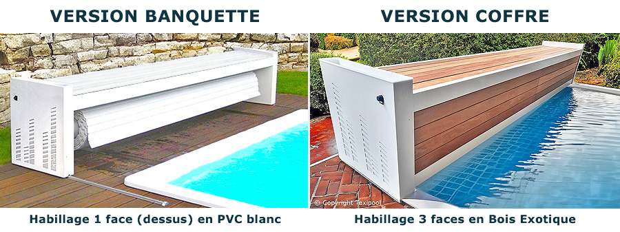 volet roulant piscine hors sol avec coffre sur mesure