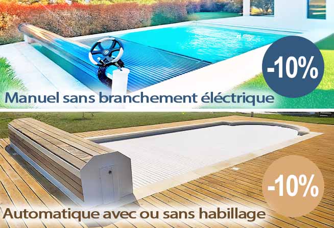 Promotion couverture volet flottant piscine